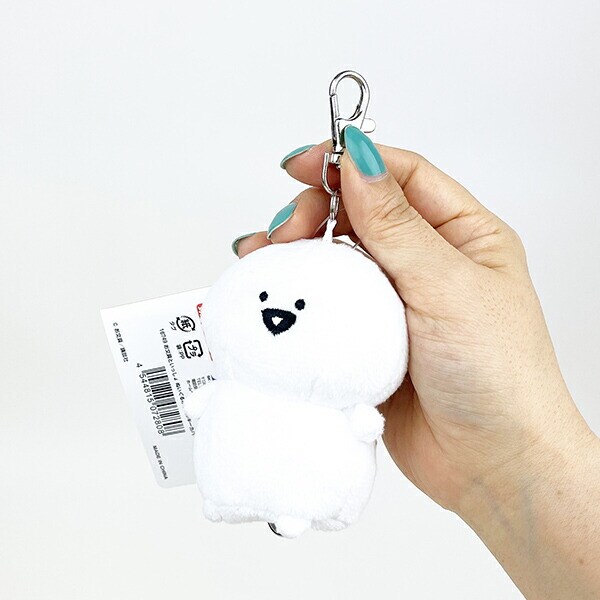 お文具さんといっしょ お文具さん ぬいぐるみ リールキーカバー ホワイト