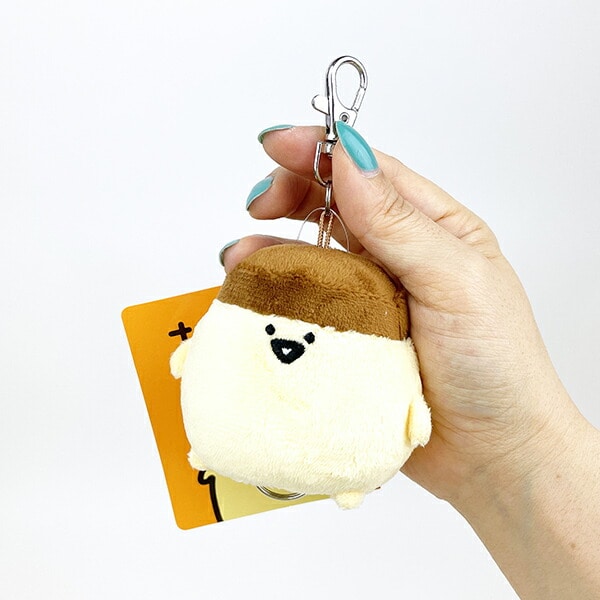 お文具さんといっしょ プリンさん ぬいぐるみ リールキーカバー イエロー