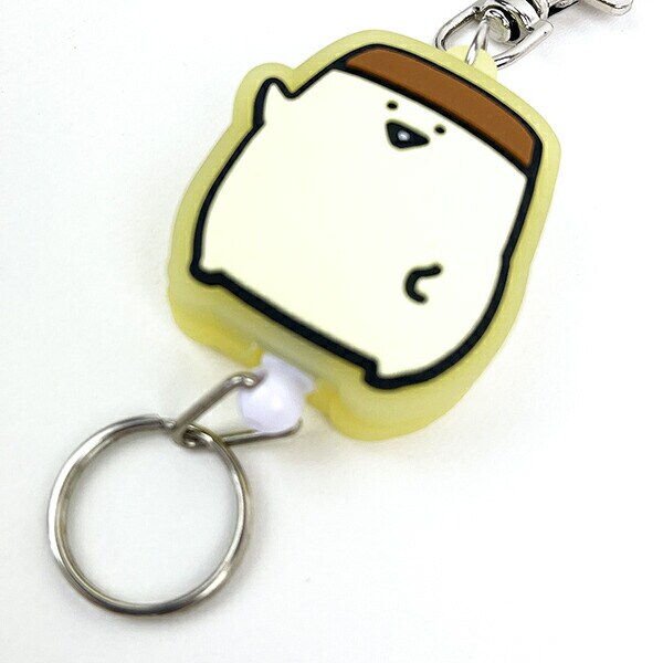 お文具といっしょ プリンさん ラバーリールキーホルダー