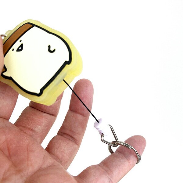 お文具といっしょ プリンさん ラバーリールキーホルダー