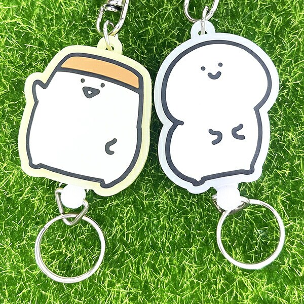 お文具といっしょ プリンさん ラバーリールキーホルダー