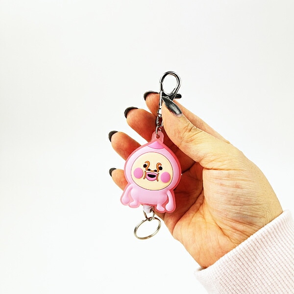 こびとづかん カクレモモジリ ラバーリールキーホルダー