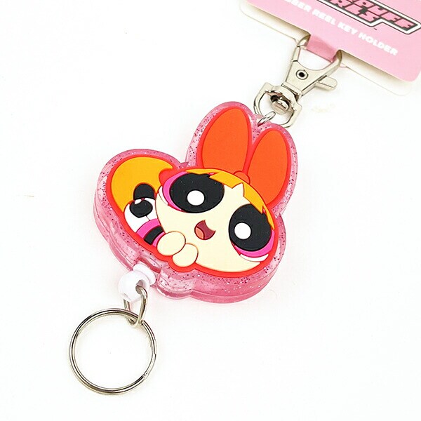 パワーパフガールズ ブロッサム ラバーキーホルダー ピンク