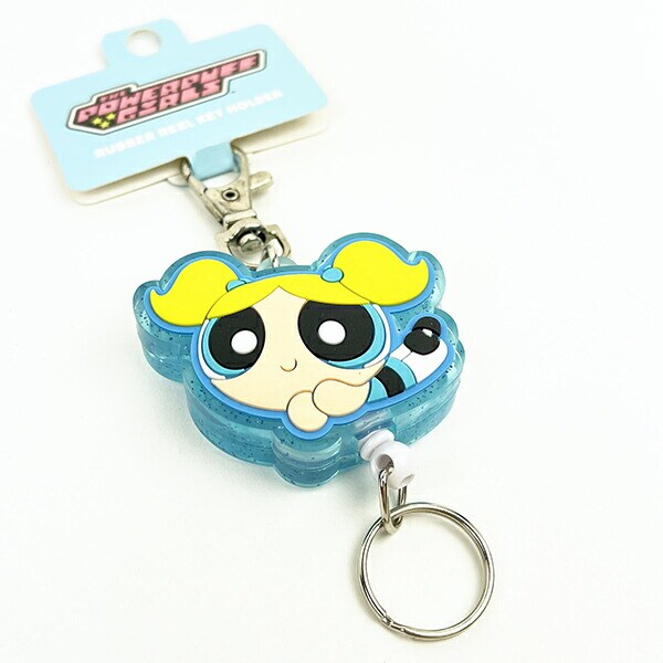 パワーパフガールズ バブルス ラバーキーホルダー ブルー