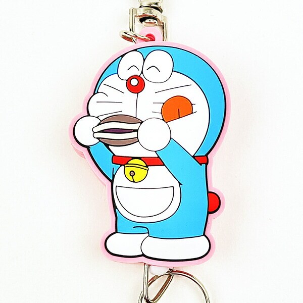 ドラえもん ラバーリールキーホルダー どら焼き(にっこり)