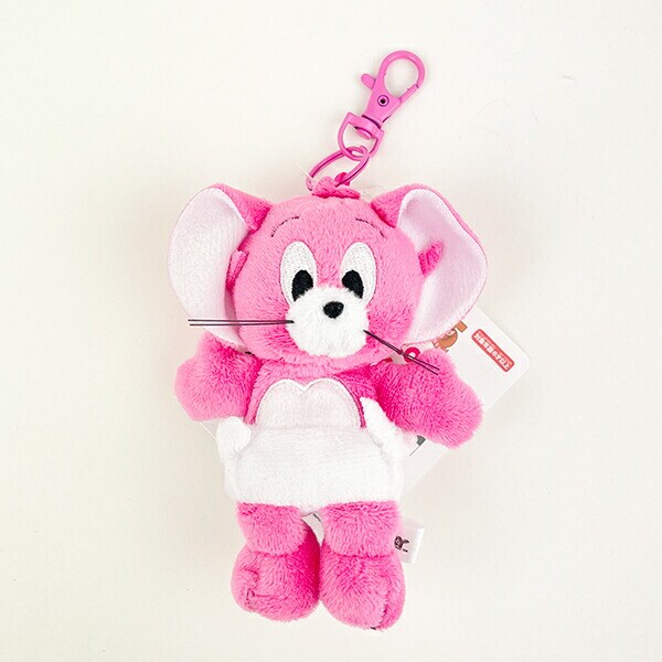 トムとジェリー ピンクジェリー&タフィー ぬいぐるみリールキーカバー キーケース