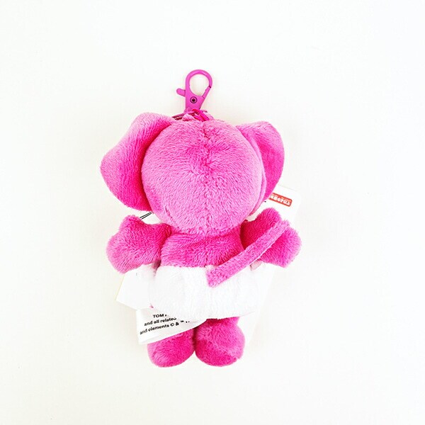 トムとジェリー ピンクジェリー＆タフィー ぬいぐるみリールキーカバー キーケース