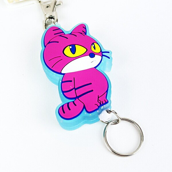 たべっ子どうぶつ THE MOVIE ねこちゃん ラバーリールキーホルダー