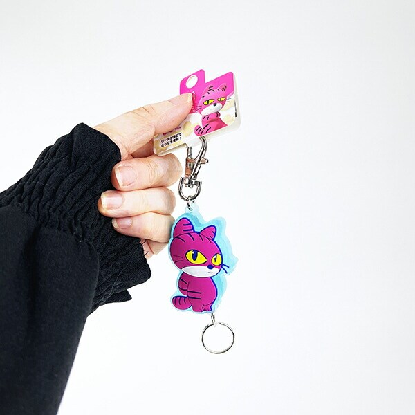 たべっ子どうぶつ THE MOVIE ねこちゃん ラバーリールキーホルダー