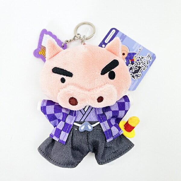 クレヨンしんちゃん ぶりぶりざえもん ニッポンアート刺繍チャームつきぬいぐるみキーリング ぬいぐるみ