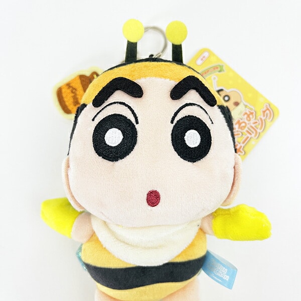 クレヨンしんちゃん はち なりきりアニマル刺繍チャームつきぬいぐるみキーリング ぬいぐるみ
