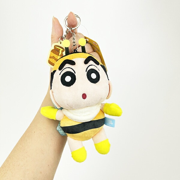 クレヨンしんちゃん はち なりきりアニマル刺繍チャームつきぬいぐるみキーリング ぬいぐるみ