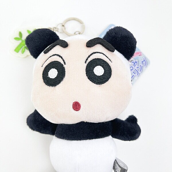 クレヨンしんちゃん ぱんだ なりきりアニマル刺繍チャームつきぬいぐるみキーリング ぬいぐるみ