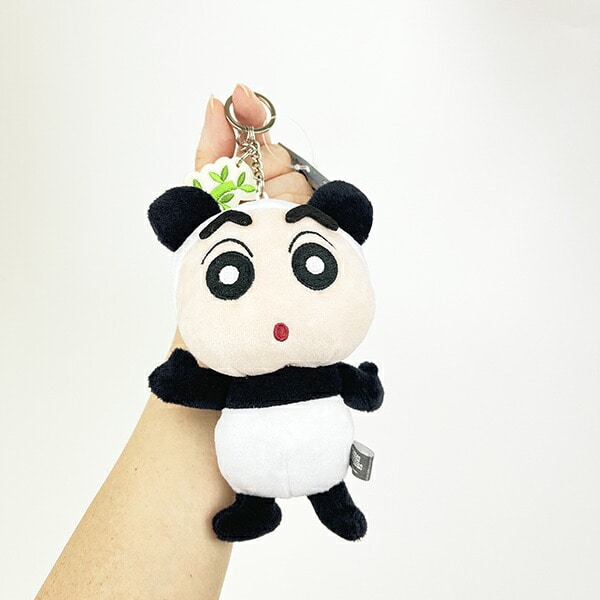 クレヨンしんちゃん ぱんだ なりきりアニマル刺繍チャームつきぬいぐるみキーリング ぬいぐるみ