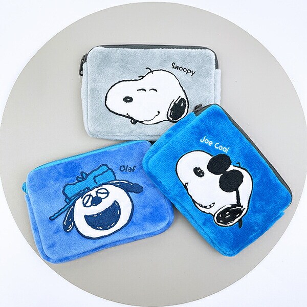 スヌーピー ミニティッシュポーチ付きパスケース  SNOOPY
