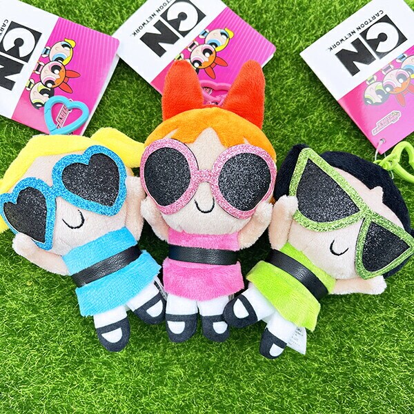 パワーパフガールズ ブロッサム ぬいぐるみキーリング サングラスver. パワパフ