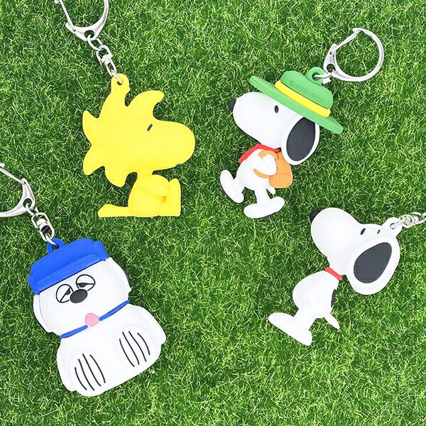 スヌーピー ウッドストック 立体ラバーキーホルダー SNOOPY