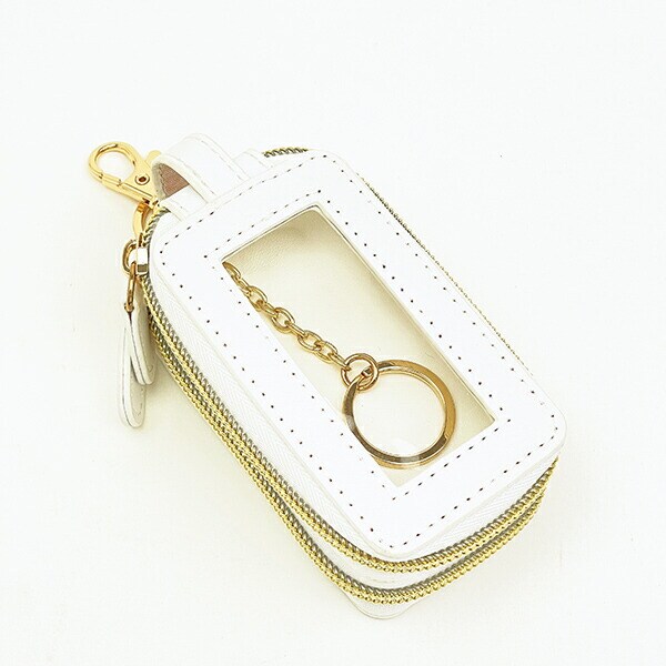 おさるのジョージ ダブルポケットキーケース ホワイト
