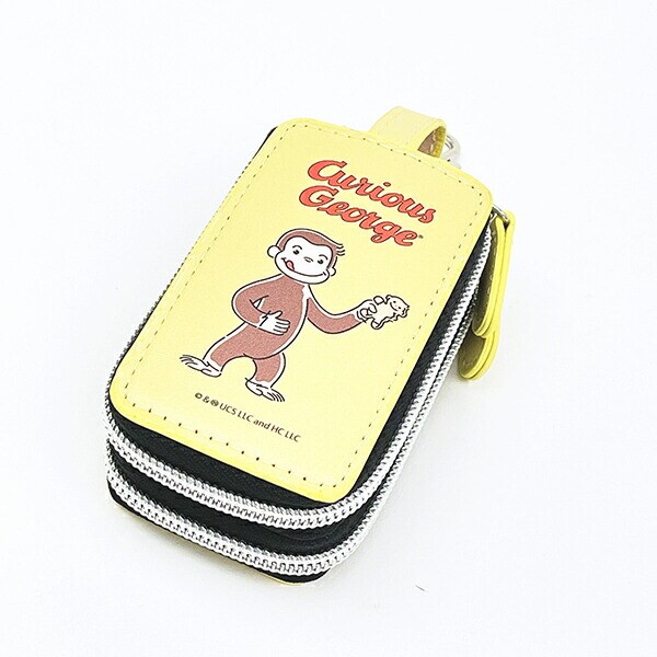 おさるのジョージ ダブルポケットキーケース イエロー