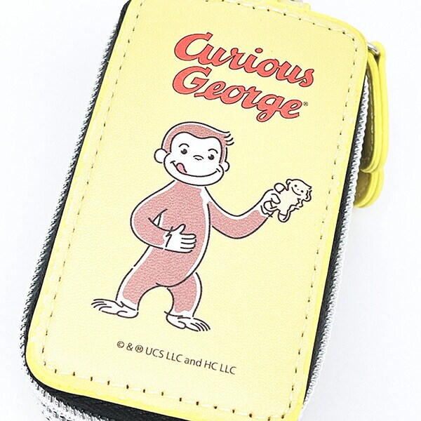 おさるのジョージ ダブルポケットキーケース イエロー