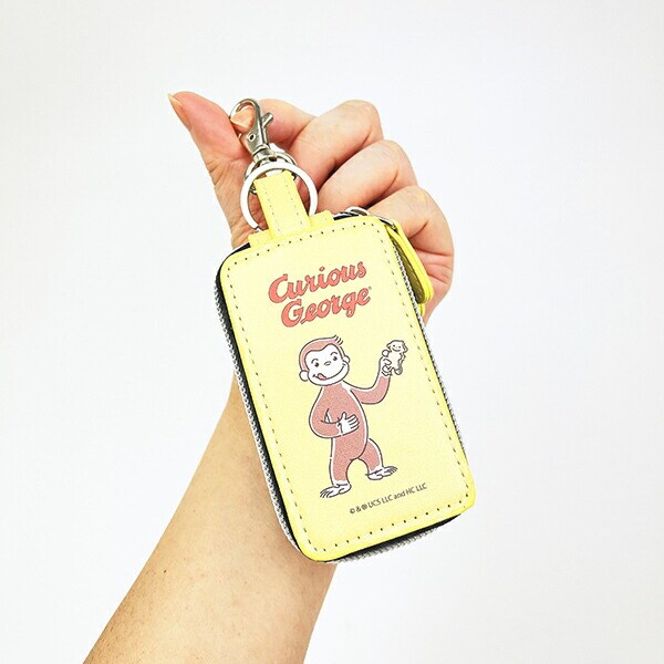 おさるのジョージ ダブルポケットキーケース イエロー