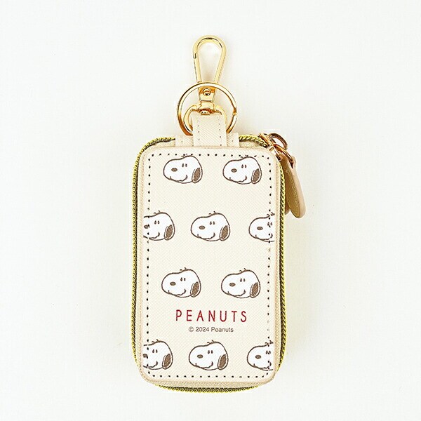スヌーピー ダブルポケットキーケース アイボリー SNOOPY