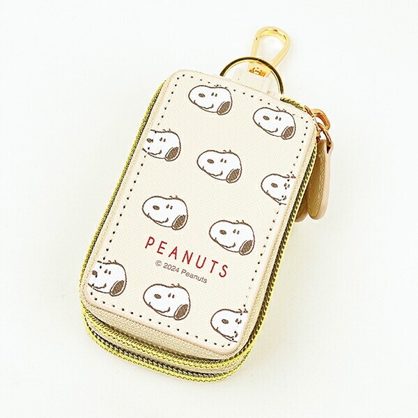 スヌーピー ダブルポケットキーケース アイボリー SNOOPY
