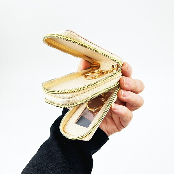 スヌーピー ダブルポケットキーケース アイボリー SNOOPY