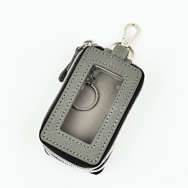 スヌーピー ダブルポケットキーケース グレー SNOOPY