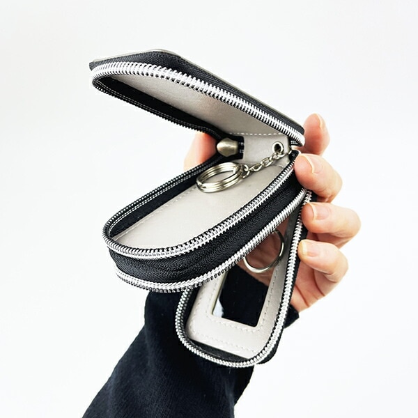 スヌーピー ダブルポケットキーケース グレー SNOOPY