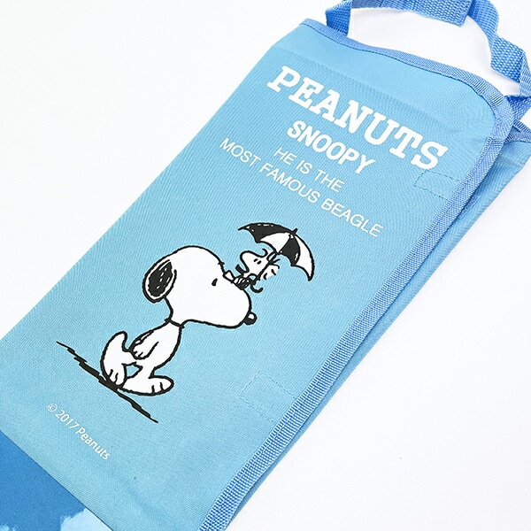 スヌーピー ポケット付きアンブレラケース ブルー カー用品