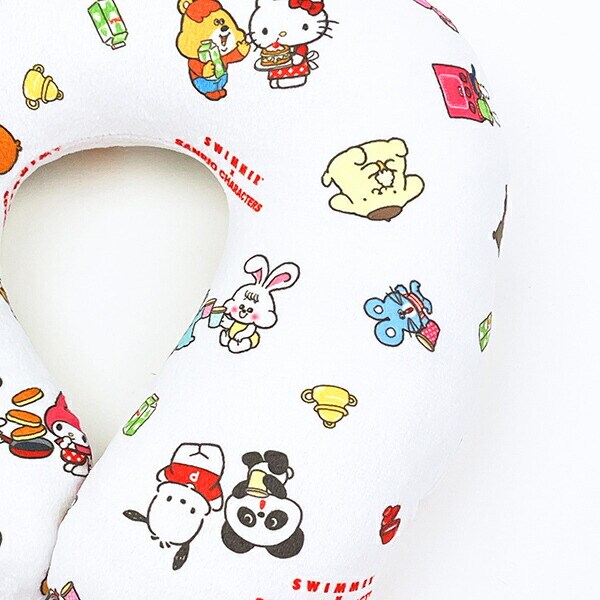 サンリオキャラクターズ × SWIMMER(スイマー) ネックピロー (ホワイト) 枕 旅行 Sanrio