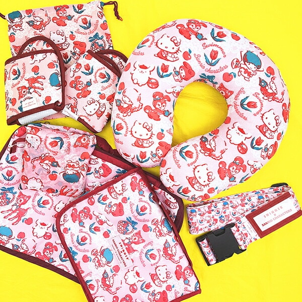 サンリオキャラクターズ × SWIMMER(スイマー) トラベルポーチ (ピンク) 旅行 Sanrio