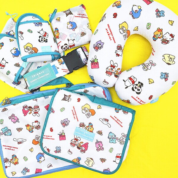 サンリオキャラクターズ × SWIMMER(スイマー) トラベルポーチ (ホワイト) 旅行 Sanrio