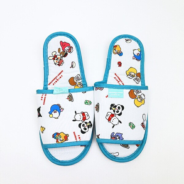 サンリオキャラクターズ × SWIMMER(スイマー) 携帯スリッパ (ホワイト) (24～26cm) 旅行 Sanrio
