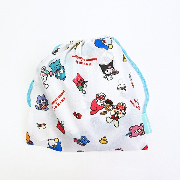 サンリオキャラクターズ × SWIMMER(スイマー) 携帯スリッパ (ホワイト) (24～26cm) 旅行 Sanrio
