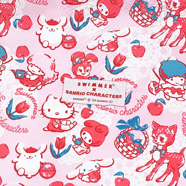 サンリオキャラクターズ × SWIMMER(スイマー) 圧縮トラベルポーチ (ピンク) 旅行 Sanrio