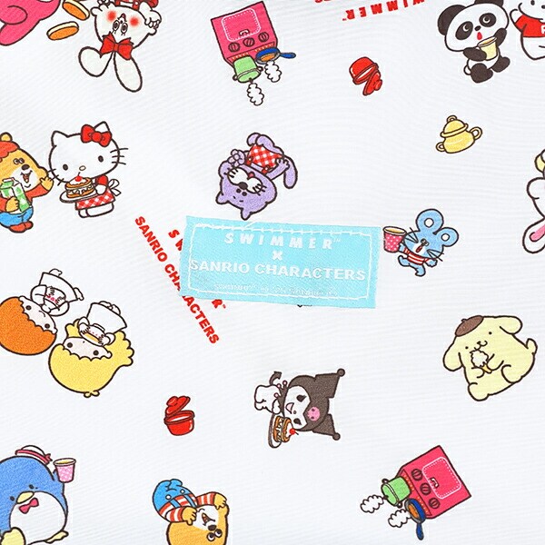 サンリオキャラクターズ × SWIMMER(スイマー) 圧縮トラベルポーチ (ホワイト) 旅行 Sanrio