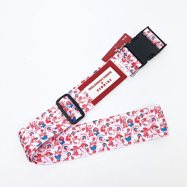 サンリオキャラクターズ × SWIMMER(スイマー) スーツケースベルト (ピンク) 旅行 Sanrio