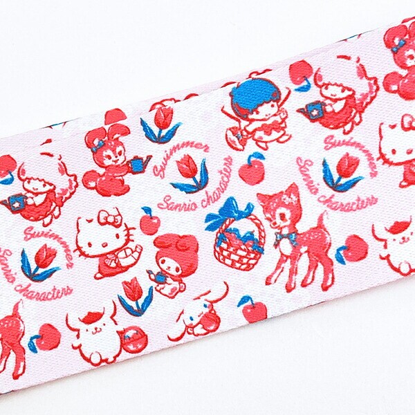 サンリオキャラクターズ × SWIMMER(スイマー) スーツケースベルト (ピンク) 旅行 Sanrio