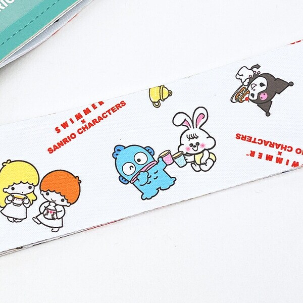 サンリオキャラクターズ × SWIMMER(スイマー) スーツケースベルト (ホワイト) 旅行 Sanrio