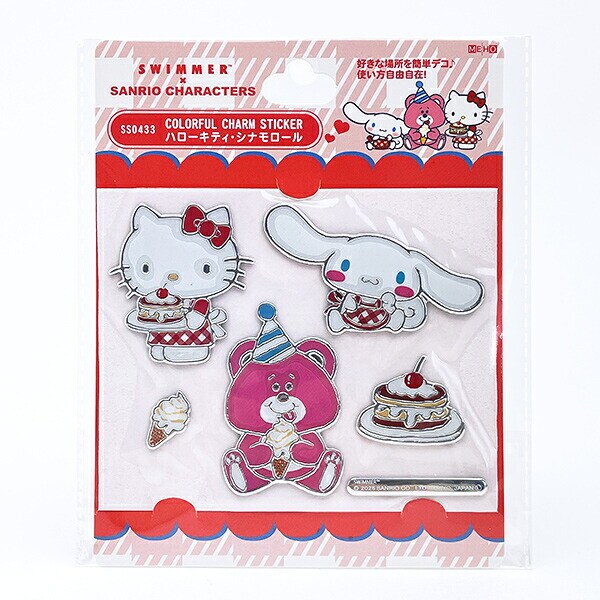 SWIMMER(スイマー) × サンリオ ハローキティ シナモロール カラフルチャームステッカー シナモン カー用品