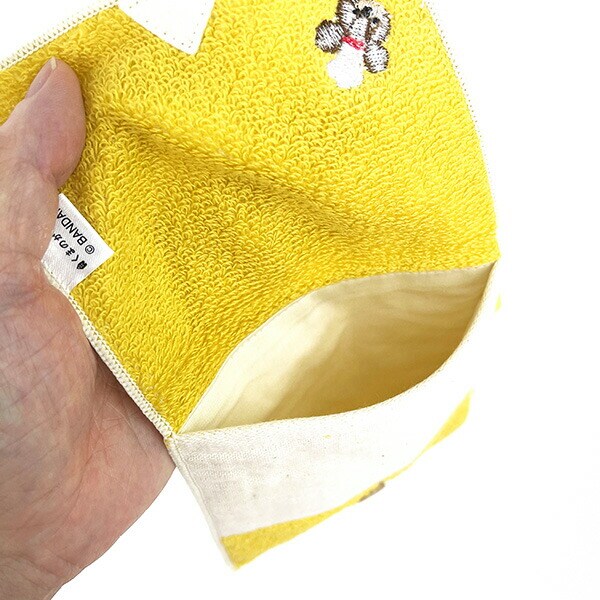 くまのがっこう どっとポーチ ショートマルチ イエロー BC タオル 小物入れ べビー