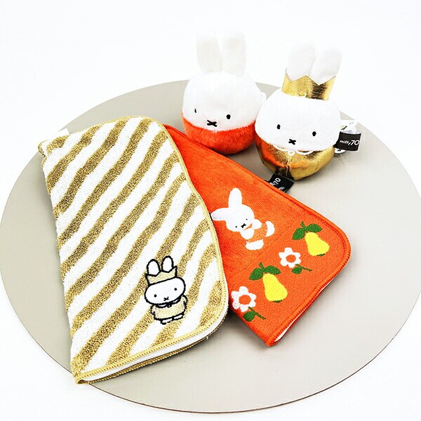 ミッフィー miffy 70th どっとポーチ ゴールド