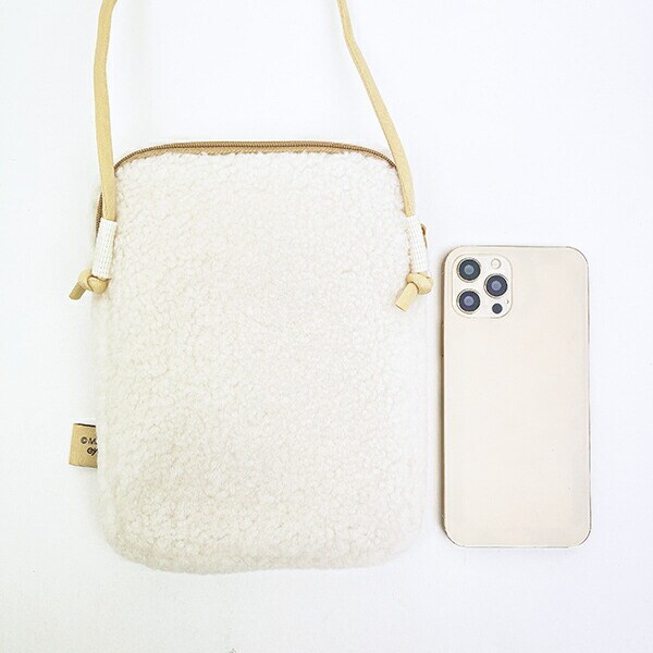 ミッフィー miffy どっとポーチ ショルダーショート ボア アイボリー