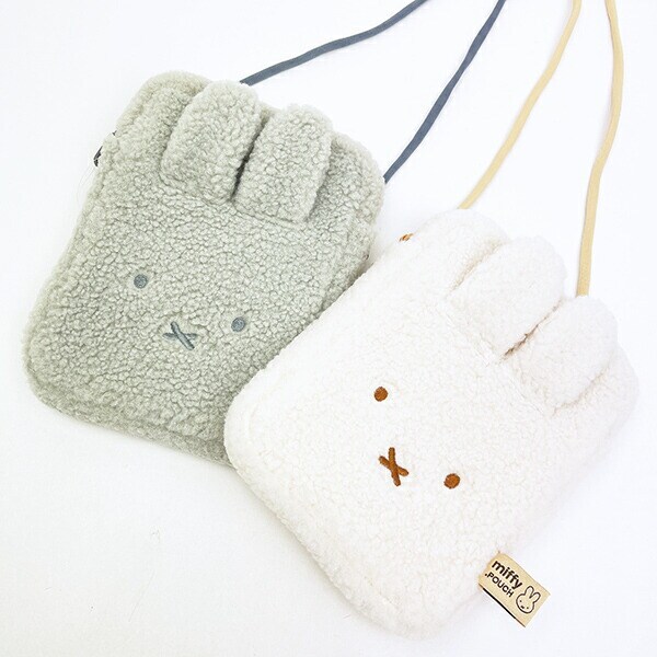 ミッフィー miffy どっとポーチ ショルダーショート ボア アイボリー