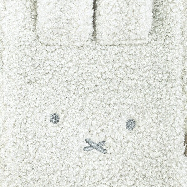 ミッフィー miffy どっとポーチ ショルダーショート ボア グレー