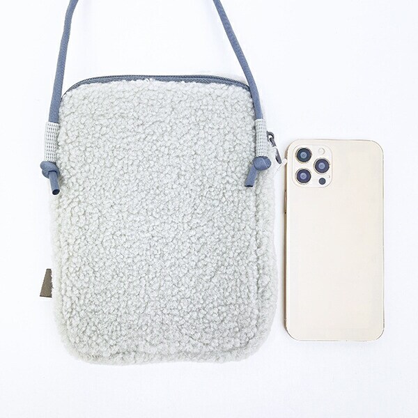 ミッフィー miffy どっとポーチ ショルダーショート ボア グレー