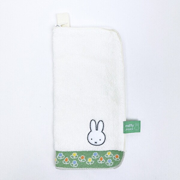 ミッフィー miffy どっとポーチ オーガニックコットン ホワイト