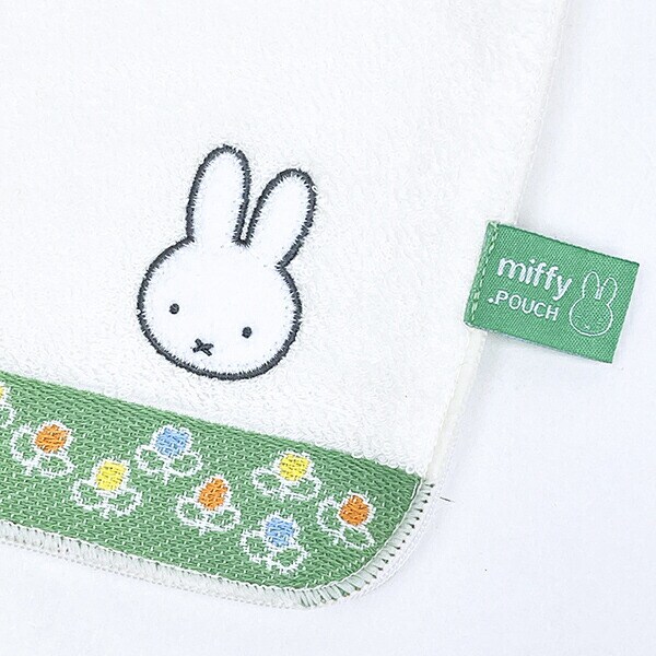 ミッフィー miffy どっとポーチ オーガニックコットン ホワイト